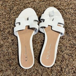 New white sandals
